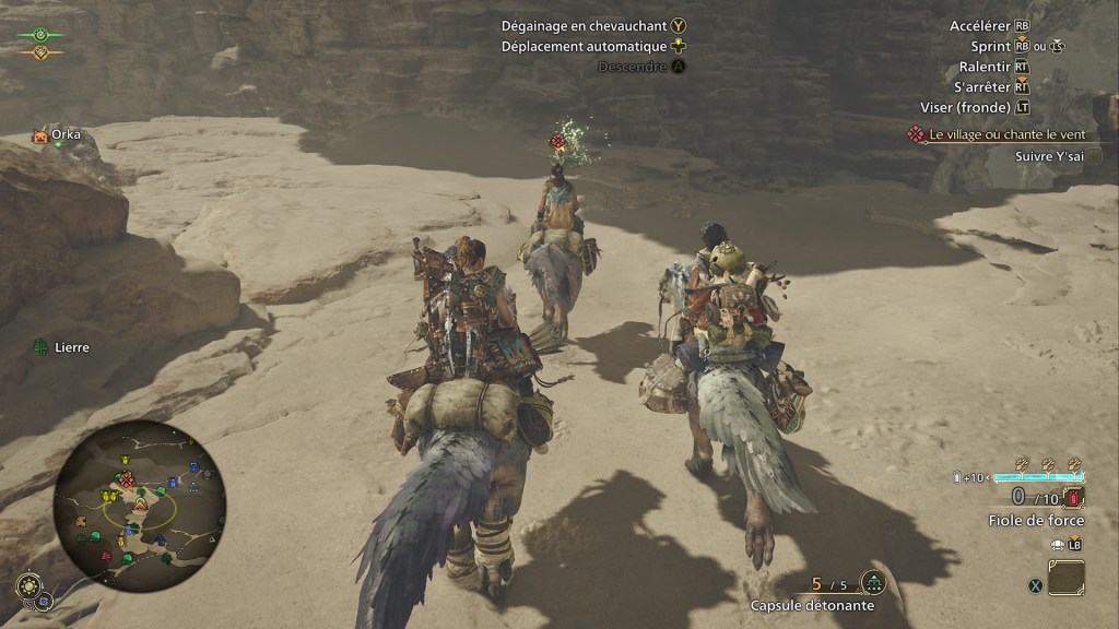 Monster Hunter Wilds, séquence de chevauchée