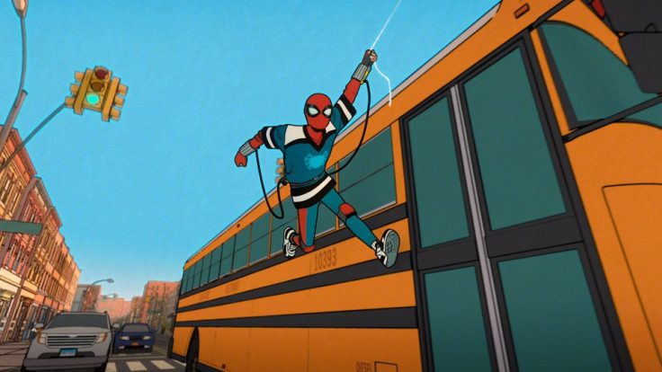 Your friendly neighorhood Spider-Man bus